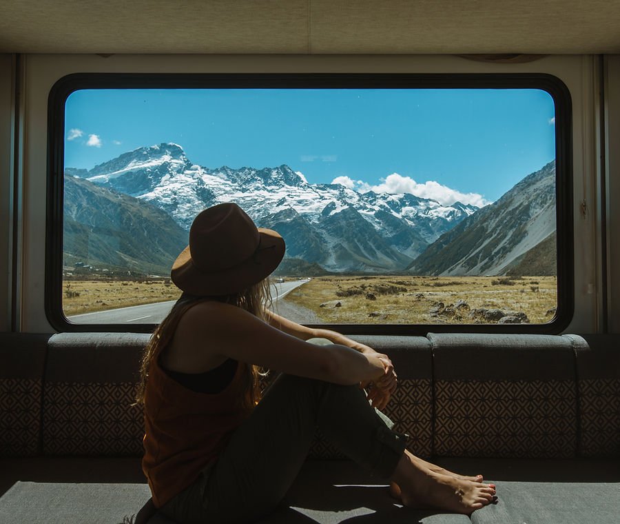 On the road at sunrise